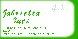 gabriella kuti business card